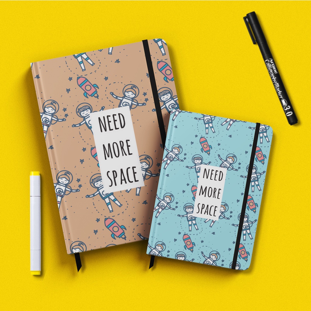 

Notebook Custom Tulisan Tema Luar Angkasa Lucu | Notebook Pattern A5 Lined Paper Grid & Dotted Notebook Planner Lucu