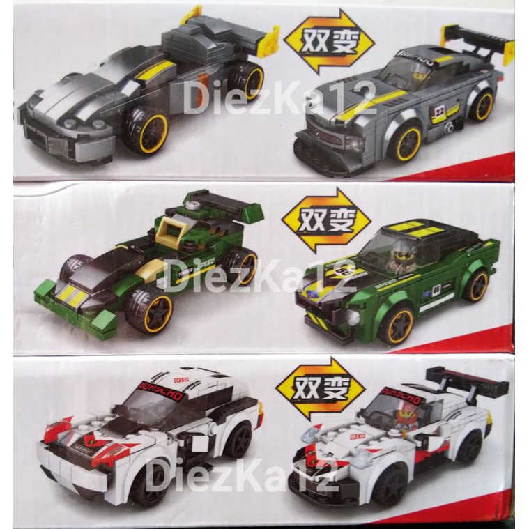 Brick HJLEPIN 2in1 SPORT CAR pull back mobil balap bongkar pasang
