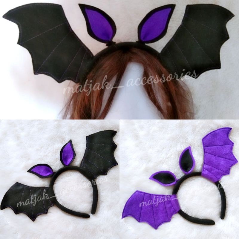 Halloween Bando Kelelawar Bando Tanduk Bando Sayap Bando Vampir untuk Cosplay