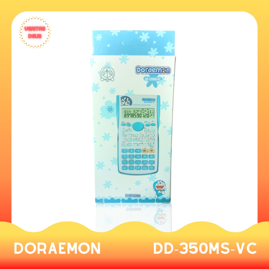 Kalkulator Scientific Doraemon DD (Gratis 4 buah baterai cadangan)