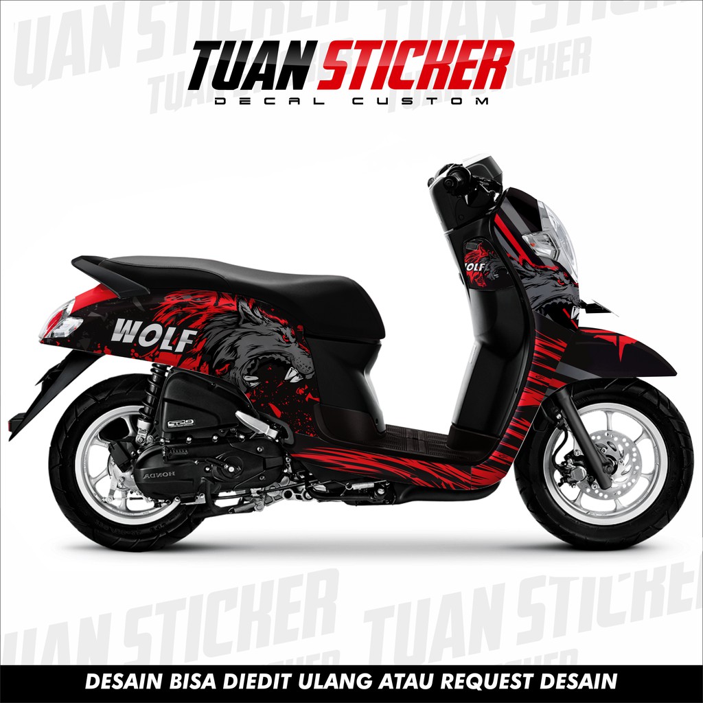 Sticker Striping Decal Scoopy  New  stiker  scoopy  wolf 