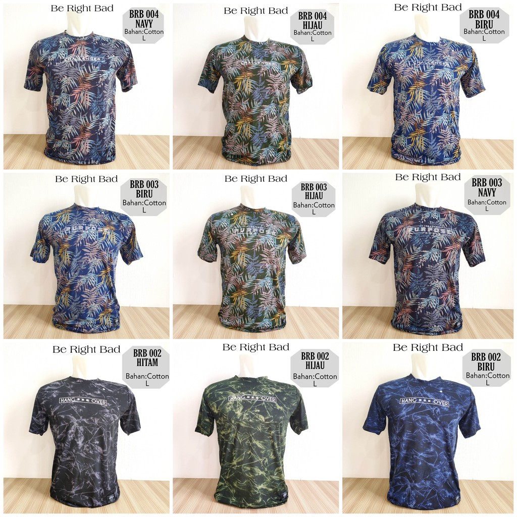 BRB Kaos Tie Dye Lengan Pendek Cowok L