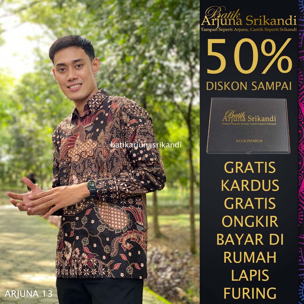 Kemaja Batik Pria Lengan Panjang Baju Hem Atasan Pria Batik Pria Baju Pria Keren Batik Pria Alisan B