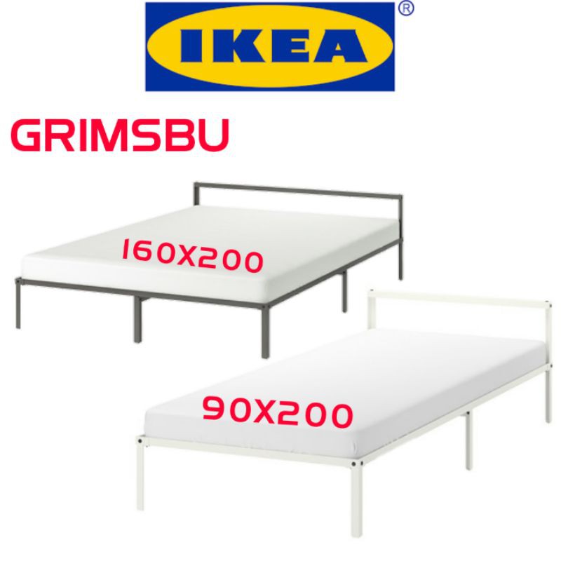 ( FREE ONGKIR ) GRIMSBU Tempat Tidur / Ranjang Baja IKEA 90x200 ,160x200