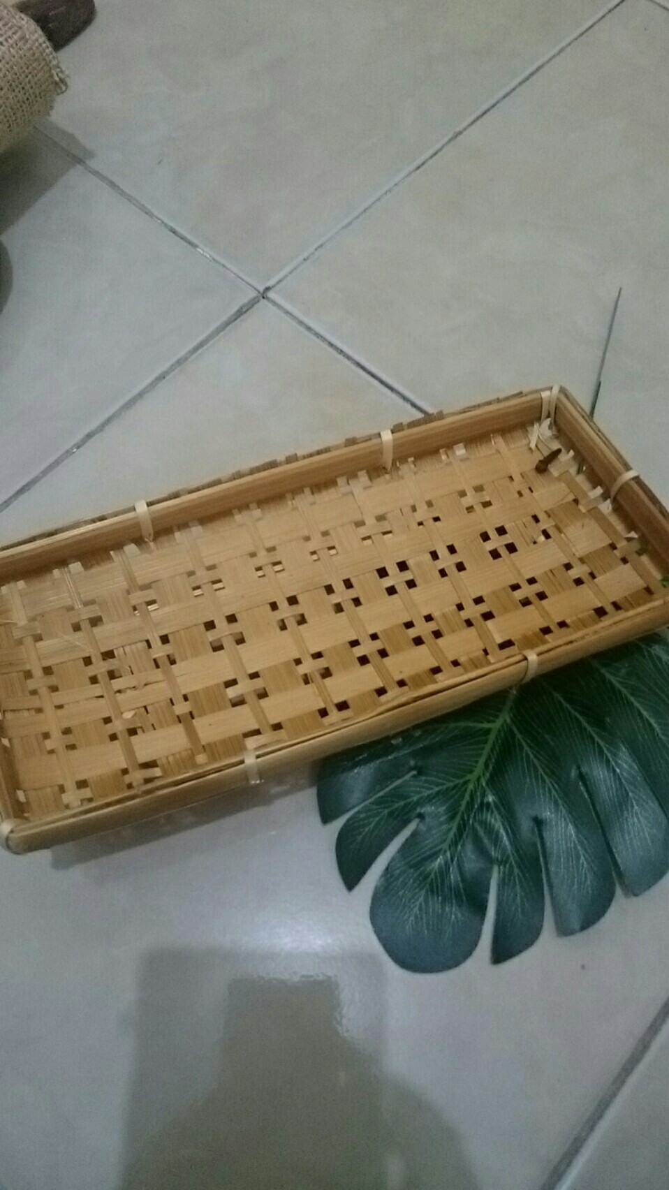 (kot03) Piring Kotak No.3 Natural Ukuran 20 X 20 X 4 Cm