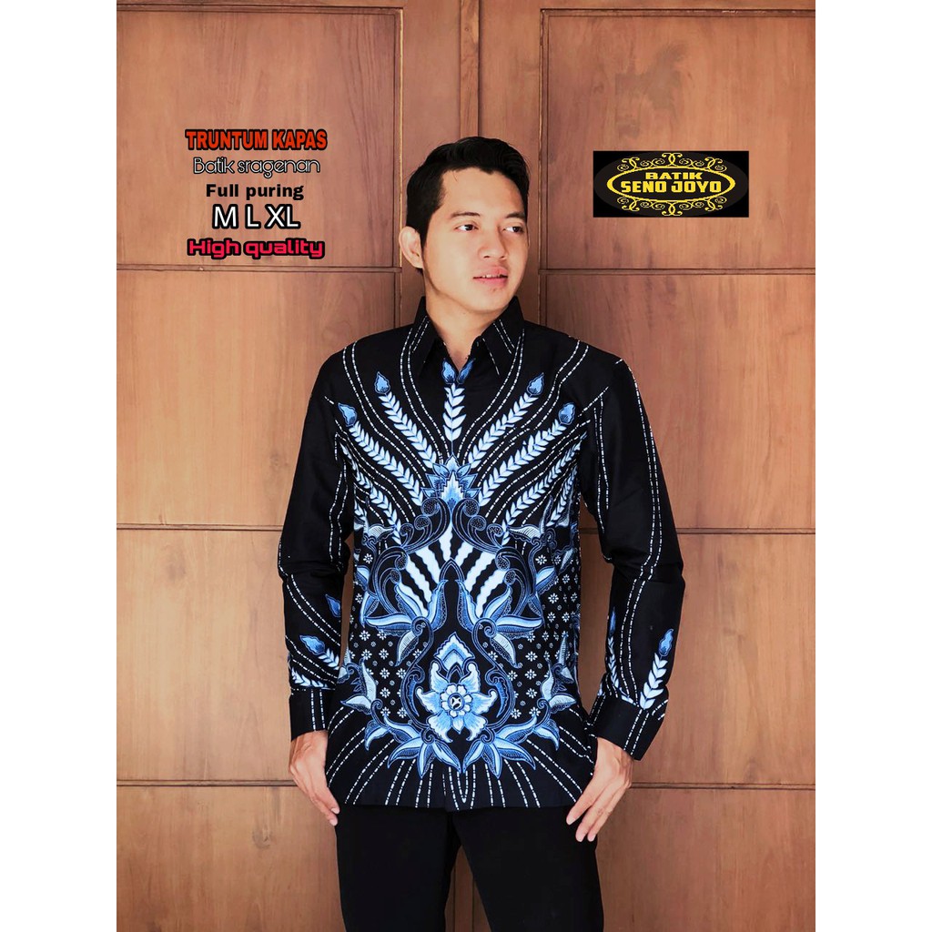 TRUNTUM KAPAS SENOJOYO KEMEJA BATIK SOLO PRIA LENGAN PANJANG LAPIS FURING ATASAN BATIK PREMIUM MODERN KATUN HALUS BAMBU LAWASAN BARA MUKTI SOGAN BARA MUKTI UNGU DARMA JAYA SADEWA NAVI KINASIH NAYARANA WIBOWO MOTIF MILO SADEWA LASEM BARA MUKTI PEKSI KAWUNG