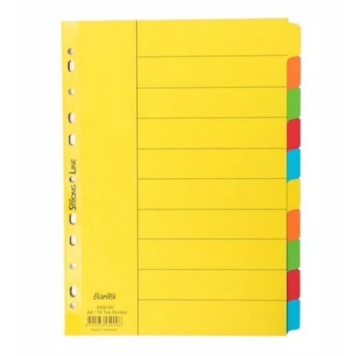 

Bantex Cardboard Divider & Indexes A4 (10 pages) #6050 00