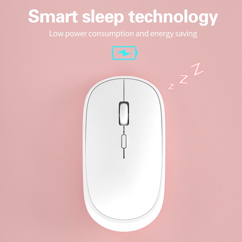 Wireless Mute Mouse Slim Tipis Optical Bisukan Mouse Minimalism Warna Macaron dengna desain 2.4G untuk PC Laptop