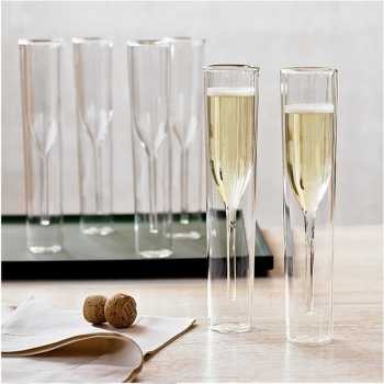 Original Gelas kopi double wall cangkir kopi teh double wall coffee glass mug double wall unik-1pcs Champagne 115ml