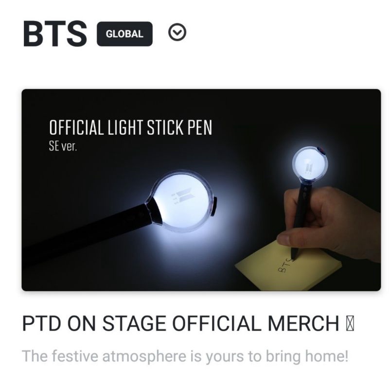 OFFICIAL BTS LIGHTSTICK PEN SPECIAL EDITION