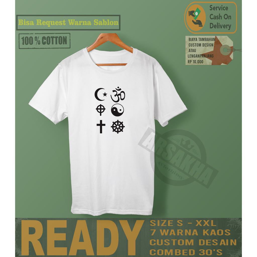 Kaos Toleransi Umat Beragama Kaos Baju T-shirt Sosial Agama