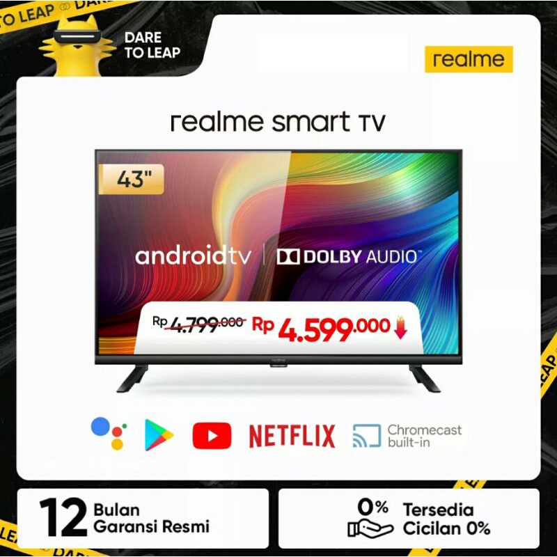 Realme Smart TV 43inch Garansi Resmi