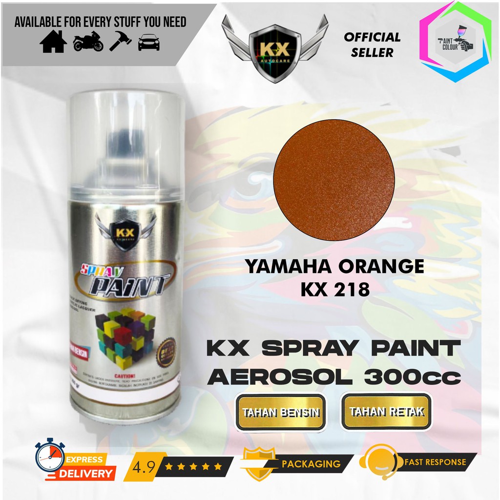 Cat Semprot Aerosol / Pylox KX Autocare Paint - KX 218 YAMAHA ORANGE