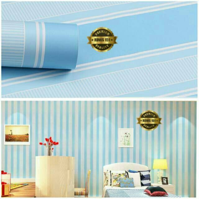 wallpaper sticker dinding salur biru