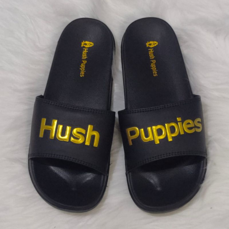 Sandal Slide / Slop Hush Puppies Black Gold 100% ORIGINAL