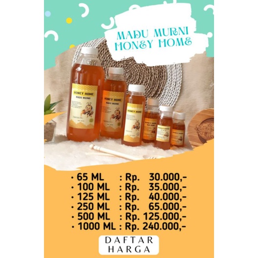 

Madu Murni Honey Home madu ternak bukan madu odeng 100 % murni madu ternak