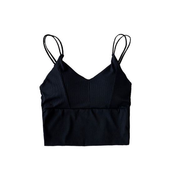 Smile Crop Top Tanktop fashion wanita tanpa kawat sexy pakaian dalam wanita 1051-4