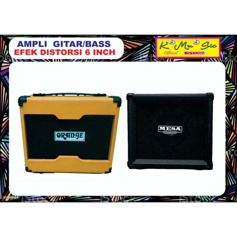 Ampli gitar mini 6 inch messa orange efek distorsi