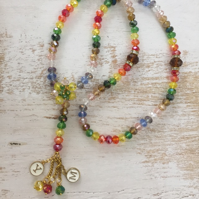 Tasbih 99 batu kristal multicolor