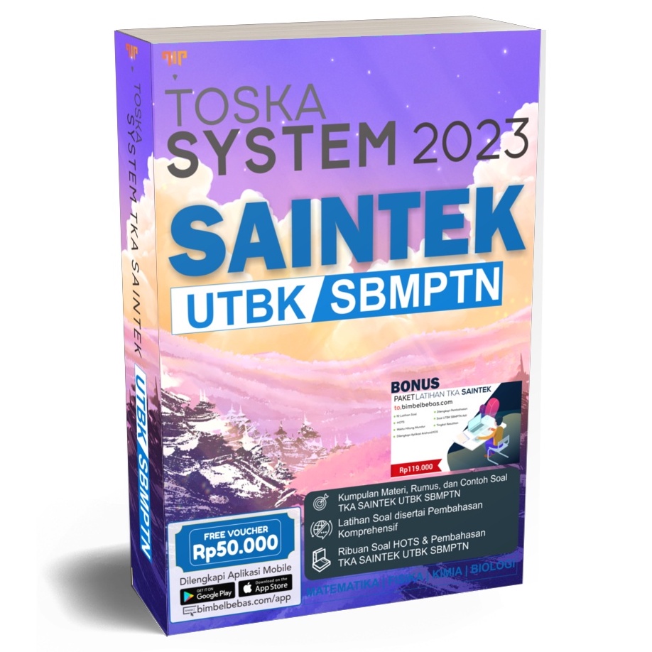 Bebas TOSKA SYSTEM Buku UTBK SBMPTN TKA TPS Saintek 2023 (FULL MATERI dan Bank Soal)