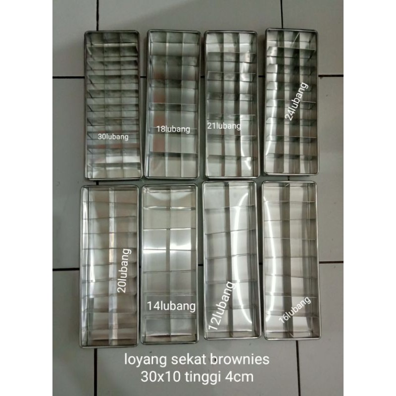 loyang brownies sekat 30x10
