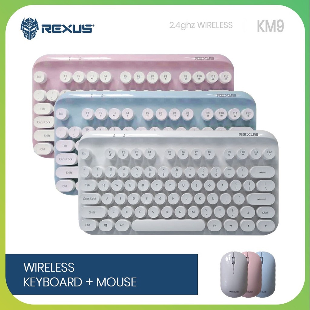 REXUS KEYBOARD MOUSE WIRELESS KM9 COMBO