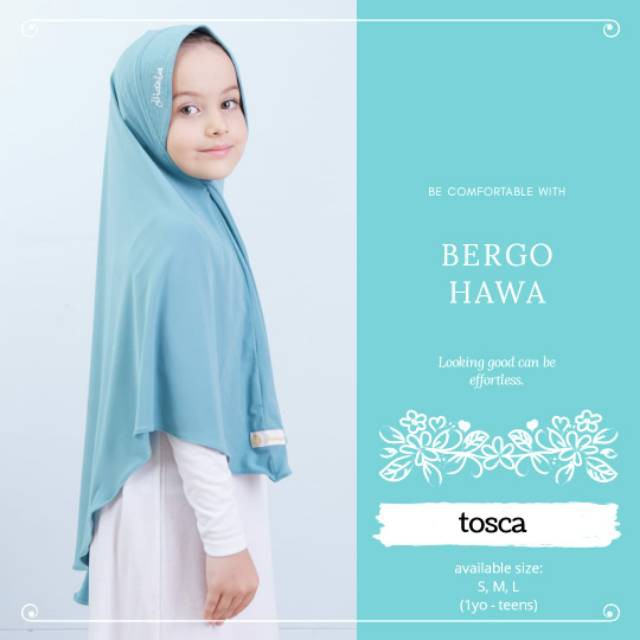 Jilbab Anak Ghazia Bergo Hawa Usia 2-10 tahun