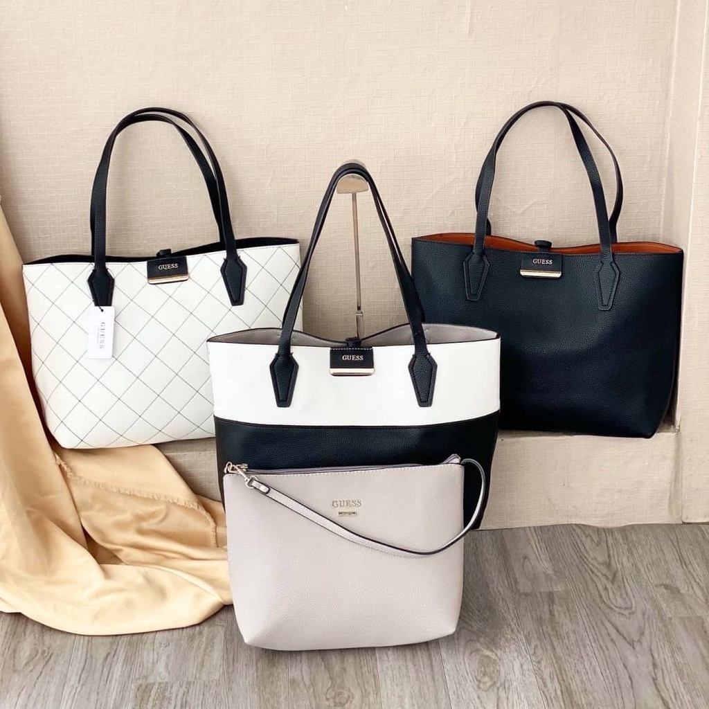 GB082 Guess Reversible Quilted Tote Bag