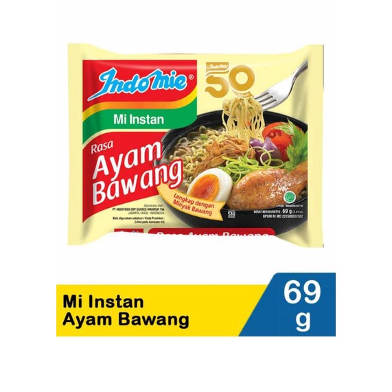

Indomie Mie Instan Ayam Bawang 69 gram
