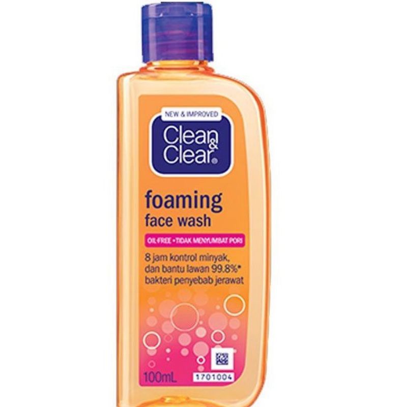 clean&amp;clear foaming facial wash 100ml