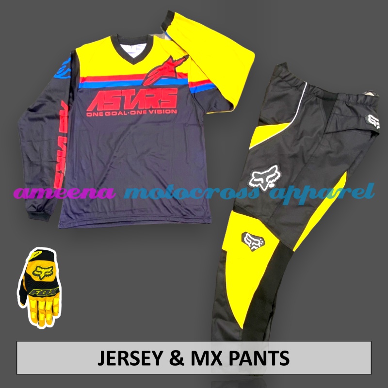 Jerseyset - Jersey set Trail - Jersey &amp; Celana Motocross - Jersey Trabas - Jersey Stelan MX Cross - Satu Set Jersey &amp; Celana - Jersey Lokal - Celana Cordura -  ASCT0415-F47