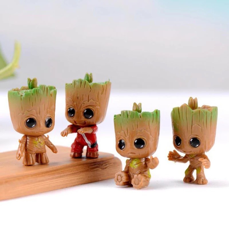 Figure Groot set 4 pcs Topper Kue Pajangan Mainan