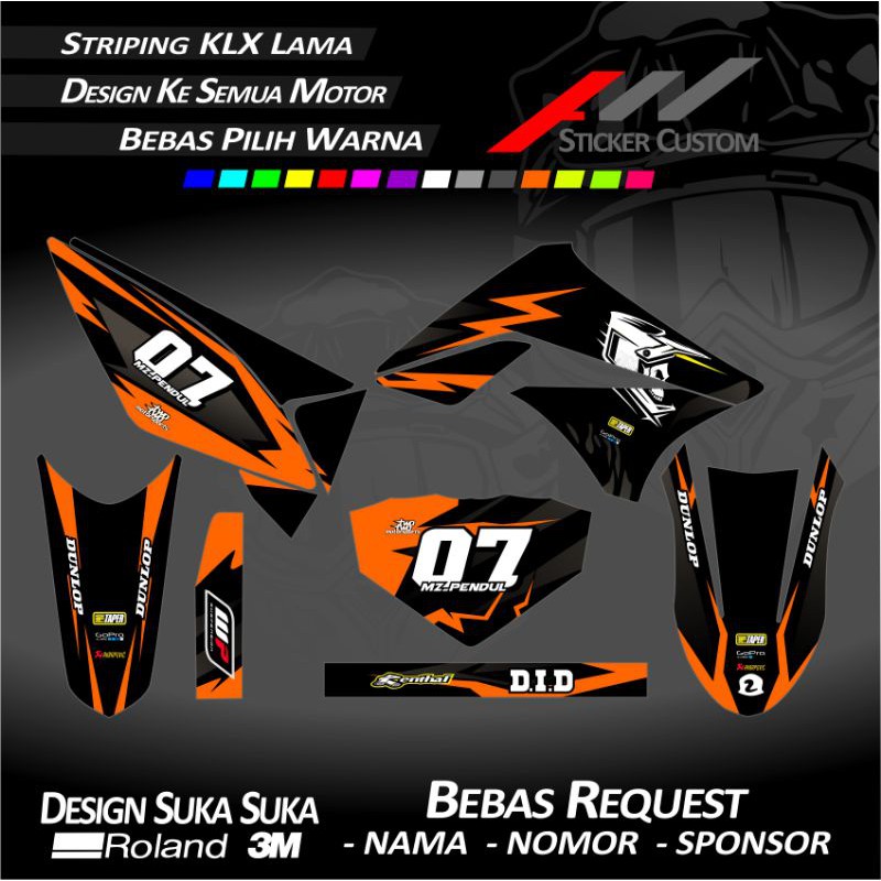 STRIPING STIKER MOTOR KLX LAMA - KLX 150 LAMA - KLX DTRACKER