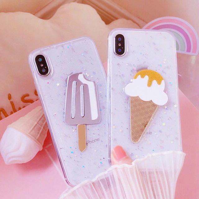 Ice Cream Case iPhone Oppo Vivo Xiaomi Samsung m20 F5 F7 F9 f11 a1 A2 redmi 5 6 + 4a 5a 6a S2 8 lite