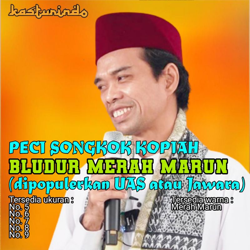Songkok Jawara Merah Marun Peci Ustadz Abdussomad Kopiah Presiden