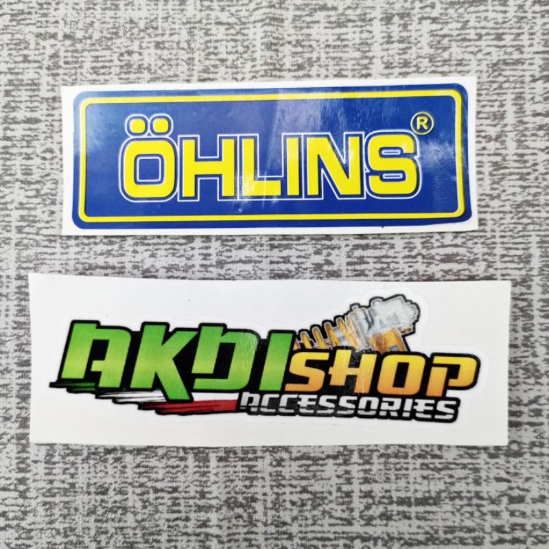 Sticker princut ohlins biru stiker shockbreaker stiker shock OHLINS ORIGINAL