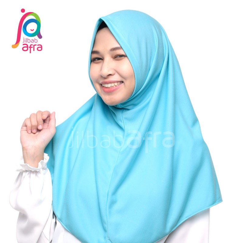 Jilbab Instan Nonpet Syifa Warna Biru Langit Jilbab Afra