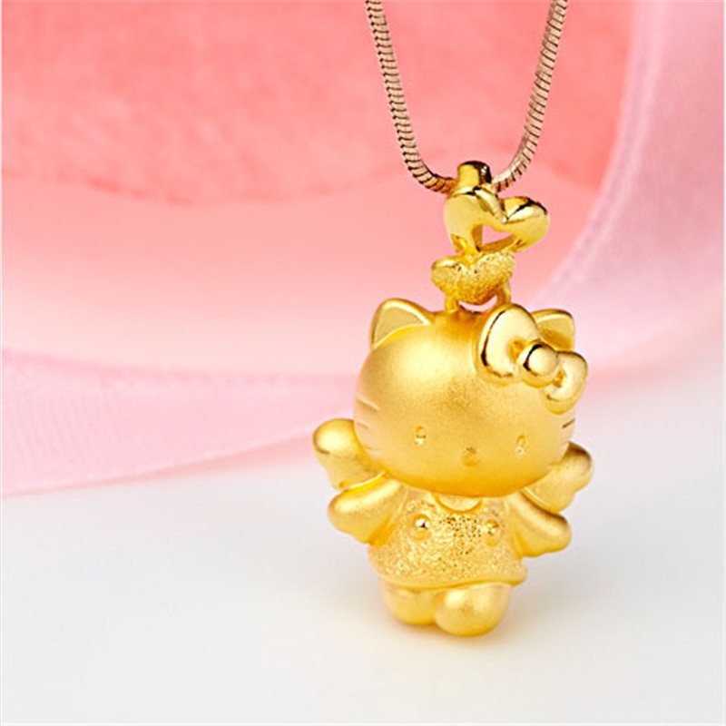 [Ready Stock]Fashion Unique Gold-Plated Hellokitty Pendant Necklace