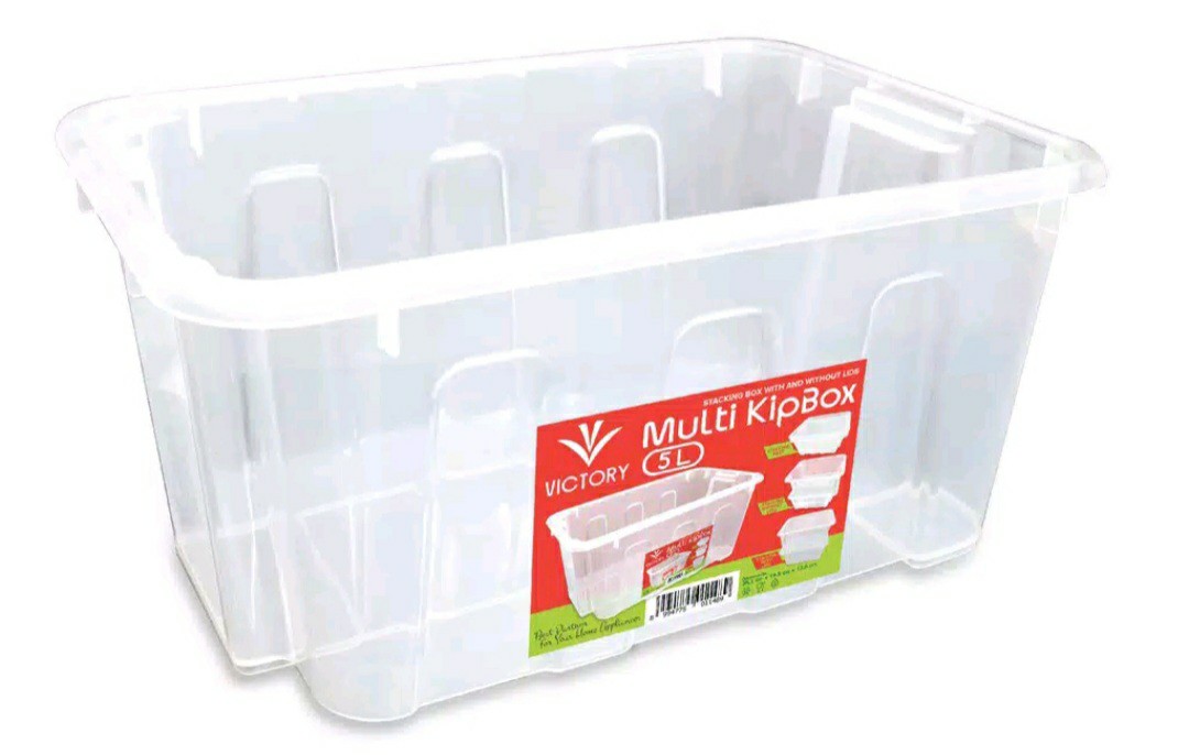 Kotak Penyimpanan Plastik - Victory Multi Kip Box Kapasitas 5l Clear
