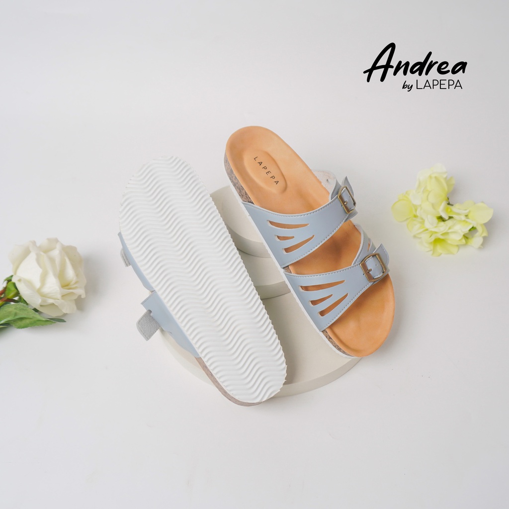 AVLINSTORE - tipe ANDREA Sandal Wanita Casual Model Birken Sol Puyuh Sendal Cewek Sol Kulit Santai Ban dua Empuk