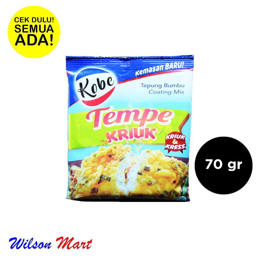 

KOBE TEMPE KRIUK TEPUNG BUMBU COATING MIX 70 GRAM