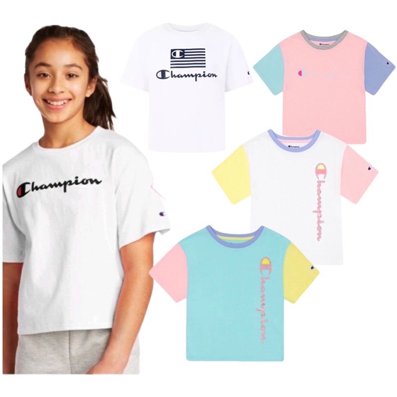 kaos CROP anak remaja perempuan cewek branded Champion