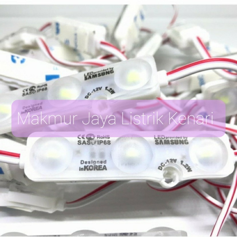 Samsung Module LED 3 Mata 1,2 Watt SMD 12 V Volt DC Putih Kuning Warm White