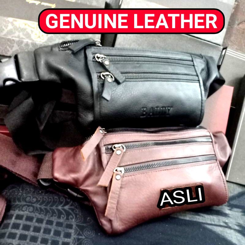 TAS SELEMPANG KULIT ASLI PRIA/WAISHBAG GENUINE LEATHER