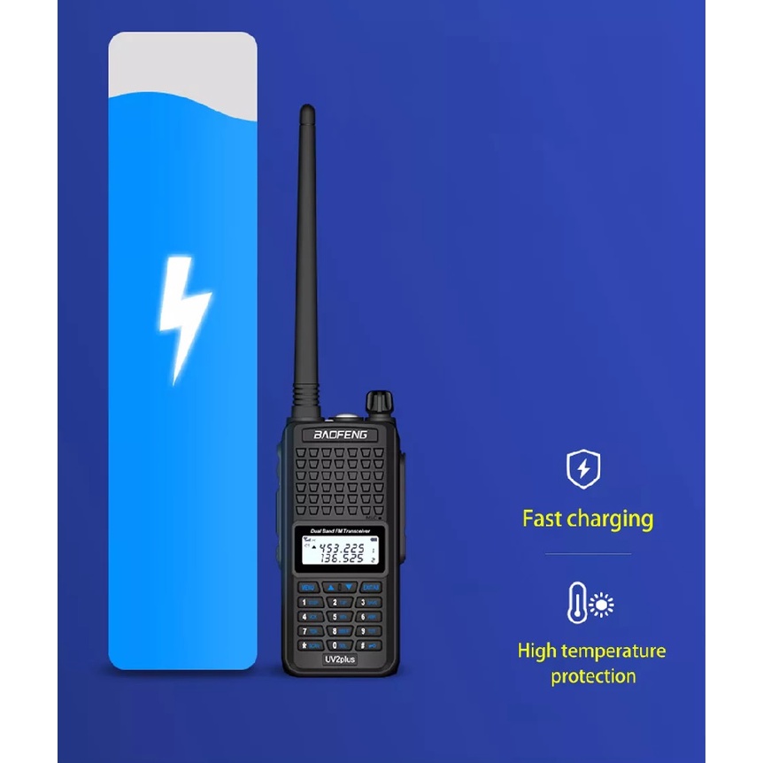 HT BF-UV2 PLUS Walkie Talkie 5W 9500 mAH Long Range 10 KM