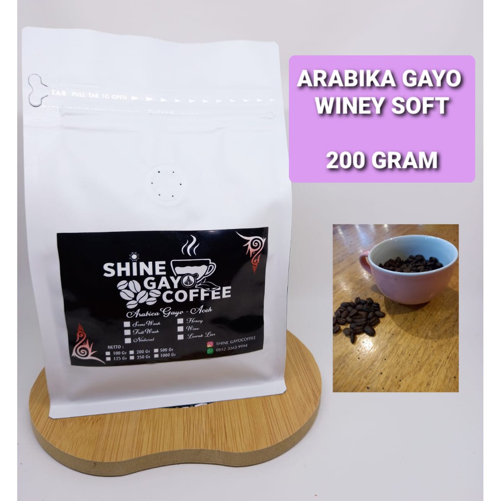 

KOPI GAYO ACEH ARABIKA WINEY SOFT 200 GRAM