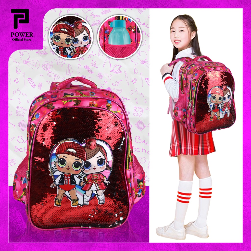 Unicorn Tas Anak Perempuan Ransel Sekolah SD Import Tas Anak Karakter LOL - Kids Backpack School Import