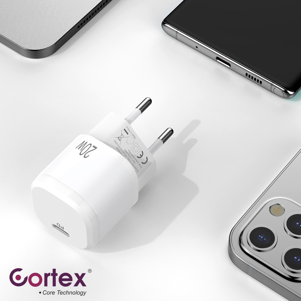 Cortex 20W Q-Mini2.0 Kepala Charger Quick Fast Charging Tipe C Type C PD 20W Android ip11 12 13