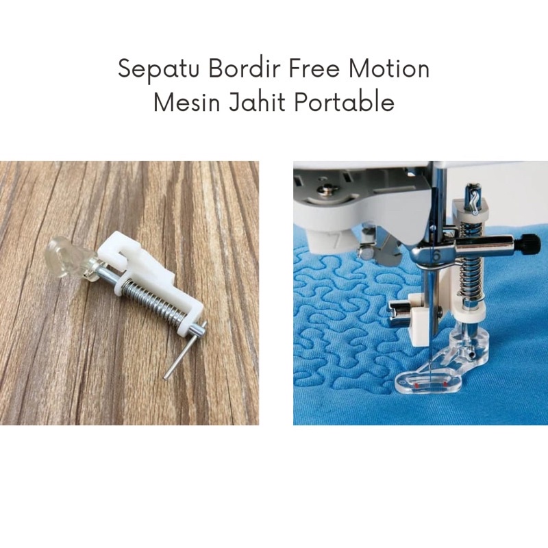 Sepatu bordir darning quilting free motion mesin jahit portable/janome/singer/brother