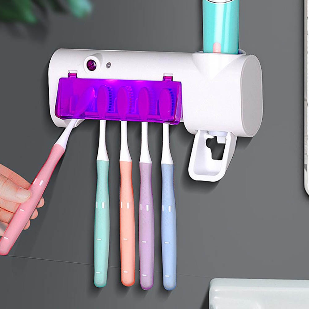 Dispenser Odol UV Anti Bakteri Disinfeksi Smart Multifunction Toothbrush Sterilizer